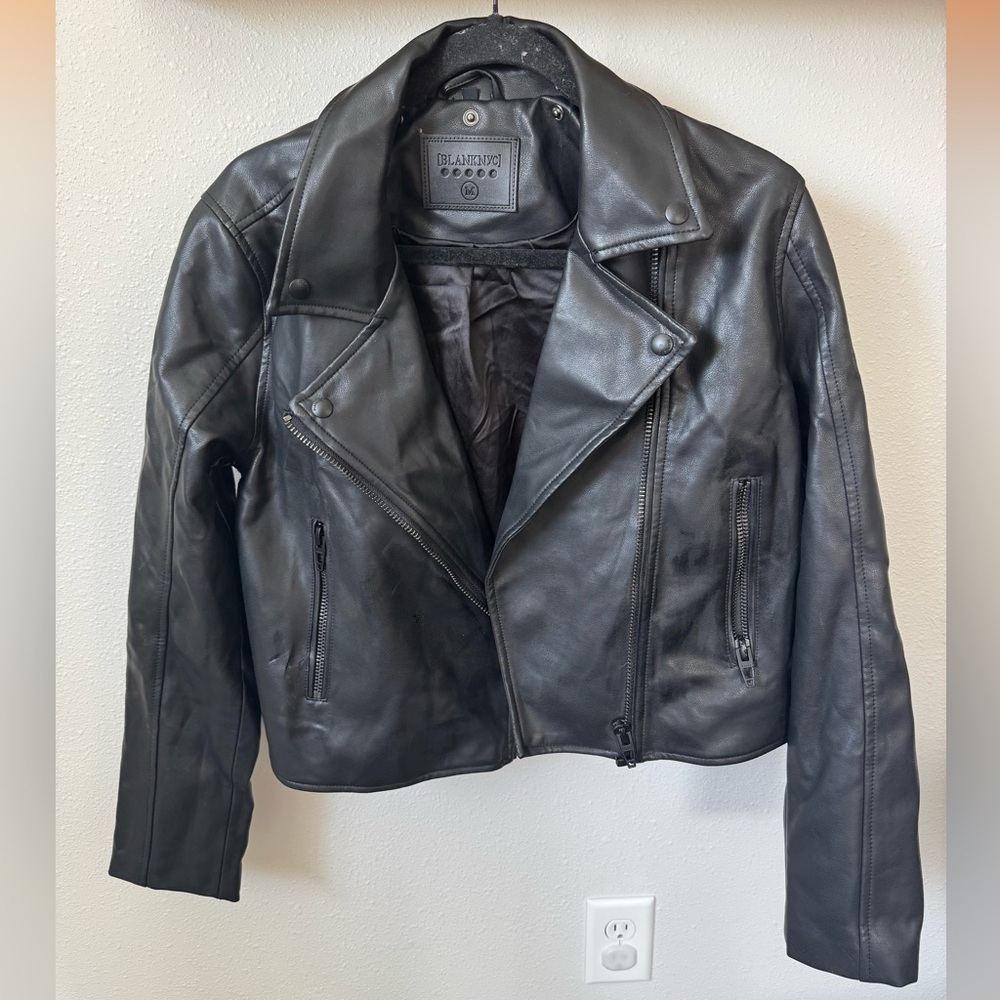 WOMENS BLANK NYC LEATHER JACKET SZ MEDIUM